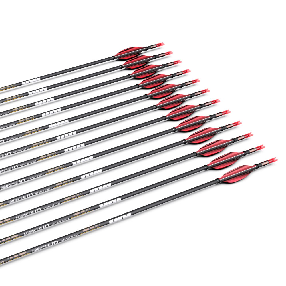 SANLIDA Miracle 10 Target Recurve Carbon Arrows 12pcs